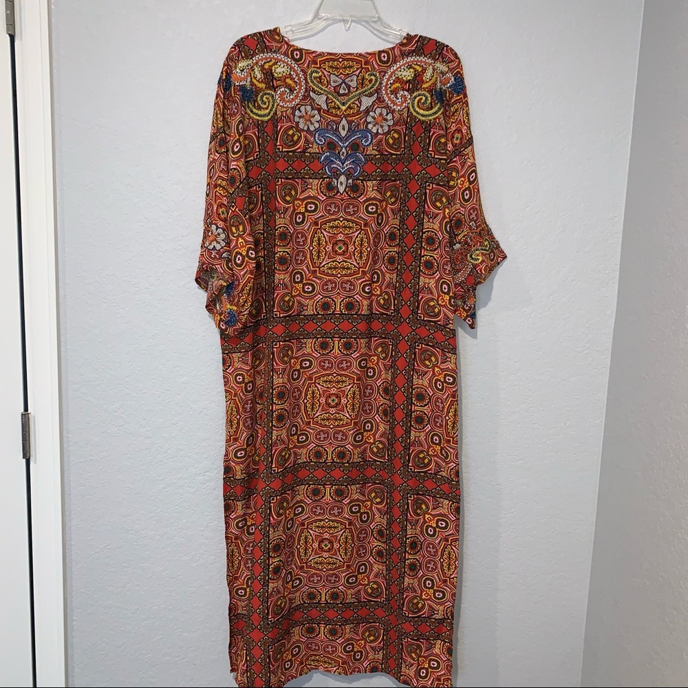 New ZARA $119 NWT EMBROIDERED BEADED LINEN BLEND TUNIC DRESS XS SMALL 7521/073 - Picture 6 of 13